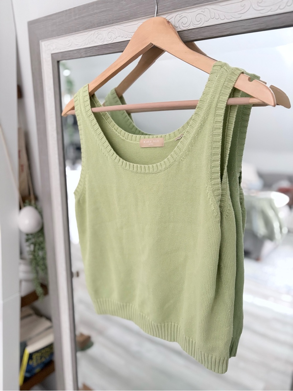 Kate Hill Green Knit Tank Top